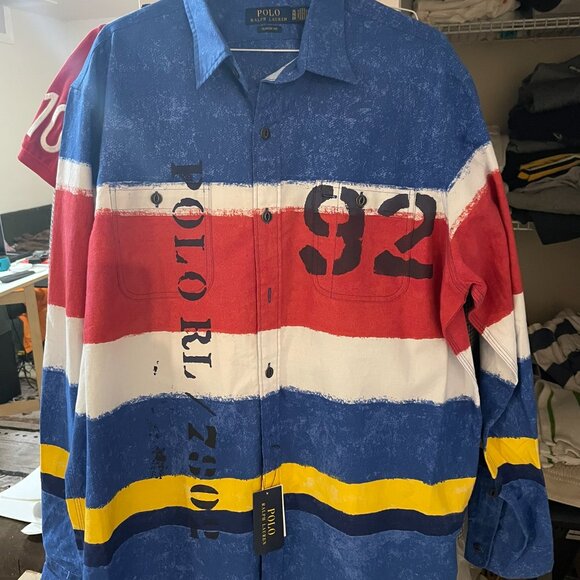 Polo Ralph Lauren Classic Fit Long Slv Striped Oxford NEW w/tags Retail $300 Pri - Picture 7 of 7